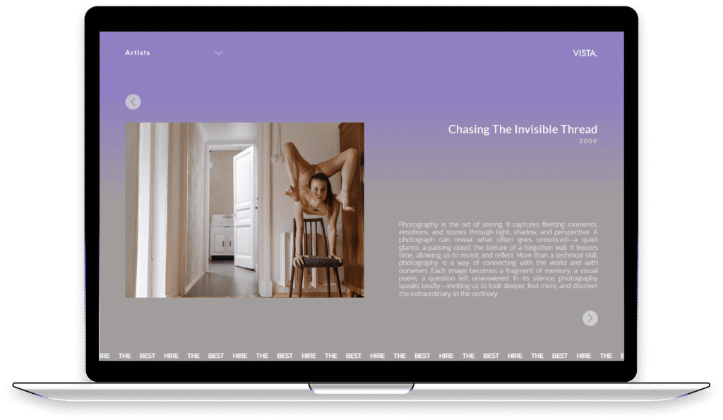 Vista Management Template by Frame Portfolio Web Agency for Art