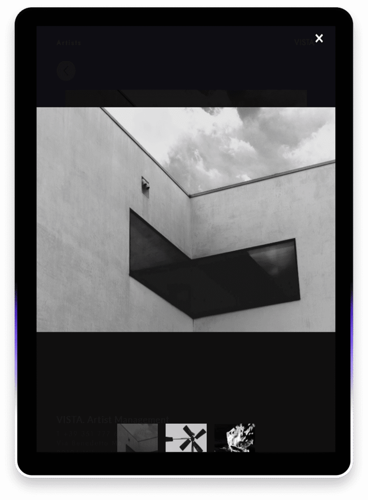 Vista Management Template by Frame Portfolio Web Agency for Art
